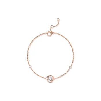 Trpopo S925 Silver Bracelets Women's Rose Gold