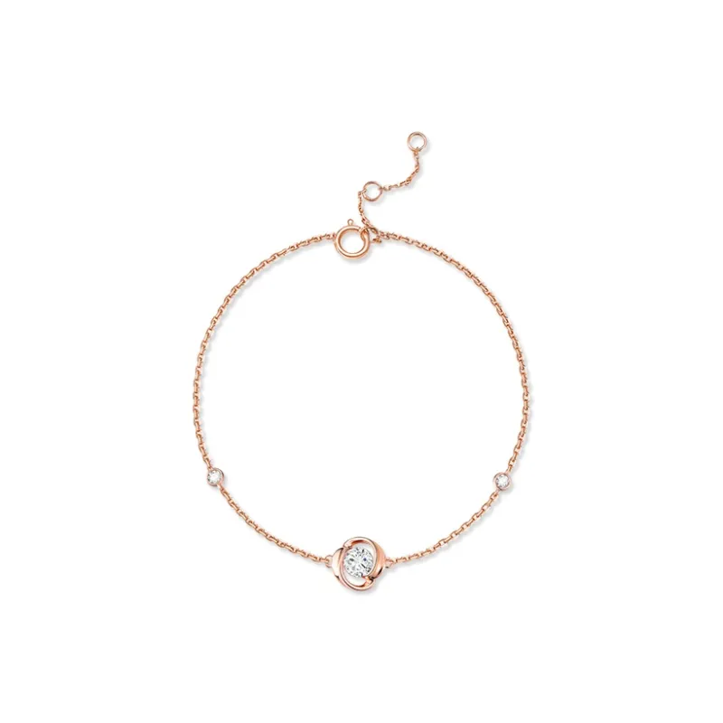 Trpopo S925 Silver Bracelets Women's Rose Gold-0