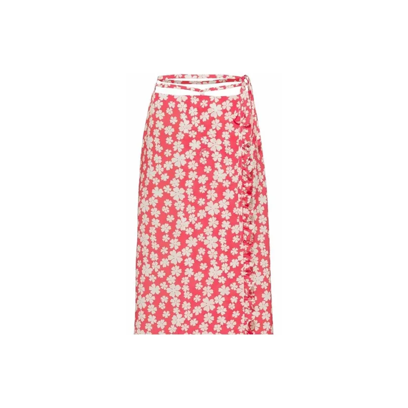 MIU MIU Casual Long Skirt Women's Red-4
