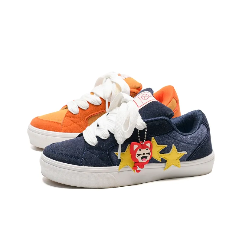 ALI THE FOX Anti Slip Wear Resistant Lightweight Breathable Low Top Skateboard Shoes Unisex-26