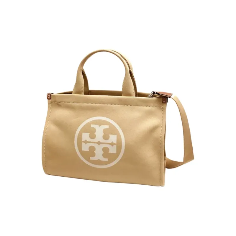 TORY BURCH Ella Canvas Crossbody One Shoulder Handbag Women's Hickory Nut-1
