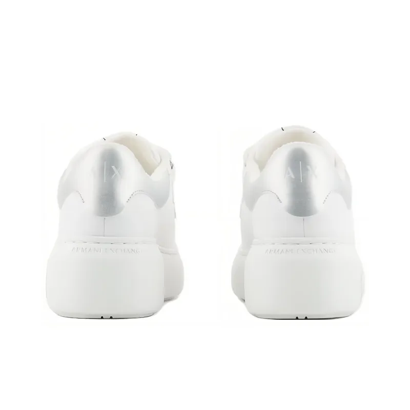 ARMANI EXCHANGEAE Low Top Skateboard Shoes Women's White-3