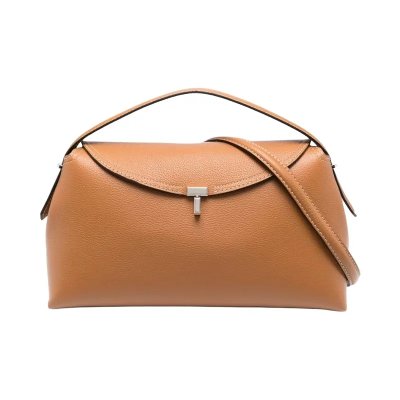 TOTEME Cow Leather One Shoulder Handbag Women's Brown-0