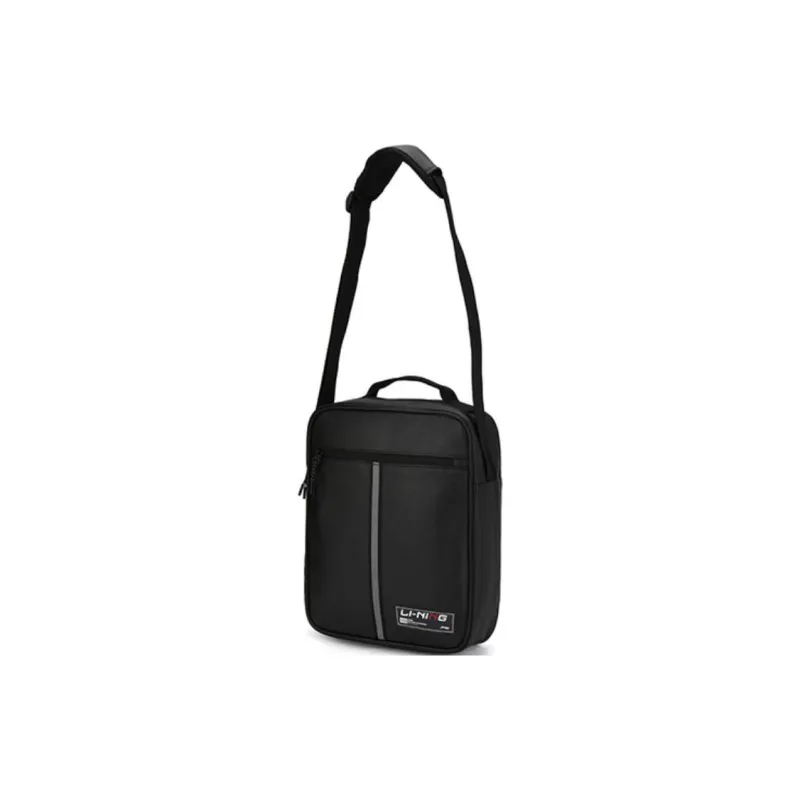 LiNing Fabric Crossbody One Shoulder Handbag Unisex Black-1