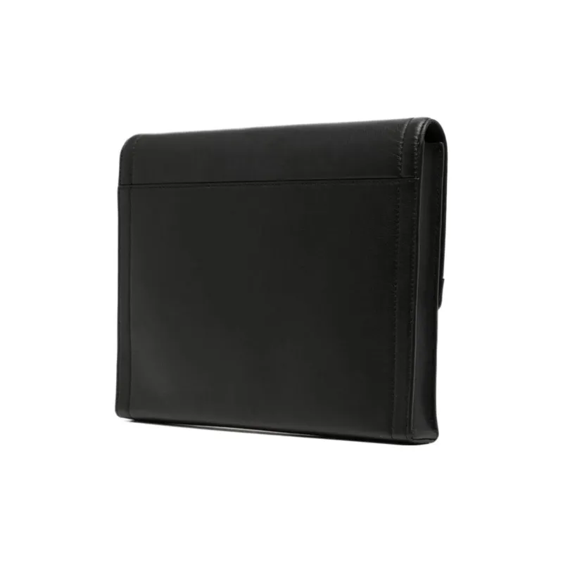 MICHAEL KORS Leather Briefcase Clutch Men's Black-1