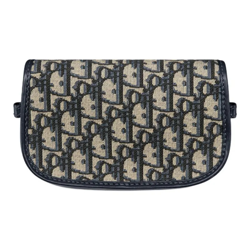 DIOR Bobby Cotton Handbag Shoulder Bag Crossbody Bag Mini Women's Blue-3