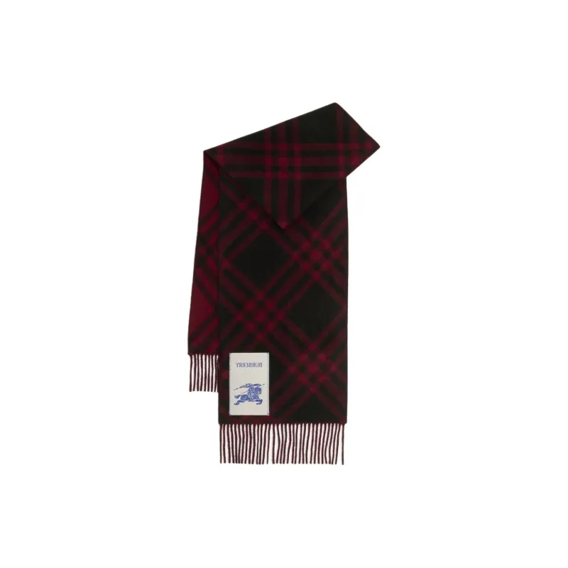 Burberry Cashmere Knit Scarves Unisex Red-2