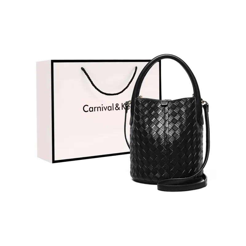 Carnival Keep Cow Leather Bucket Bag, Shoulder Bag, Handbag Regular Women's Multicolor-6