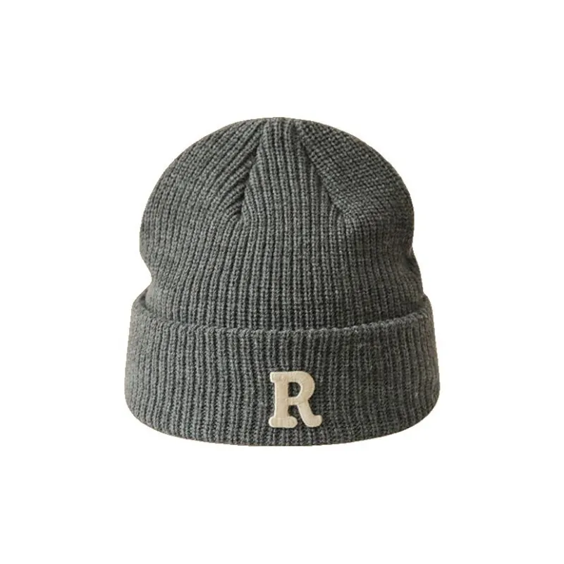 DZP Fleece Thread Beanies Unisex Black Beige Coffee Blue-4