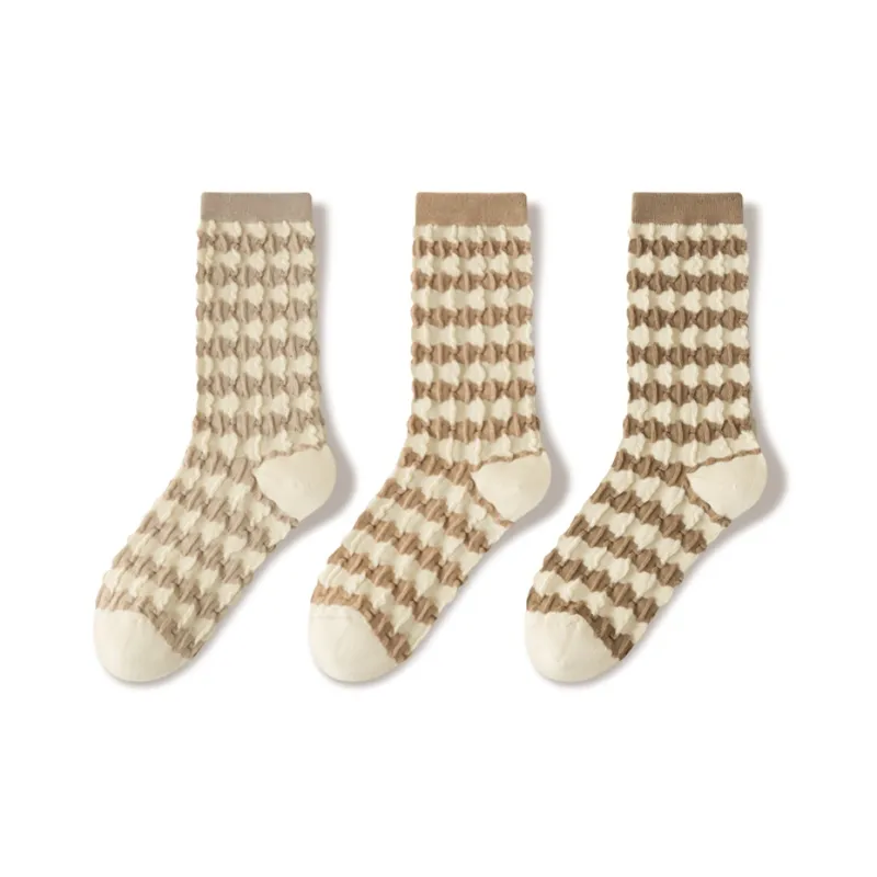 JIAZINI Mid Calf Socks Women's 3 Pack-11