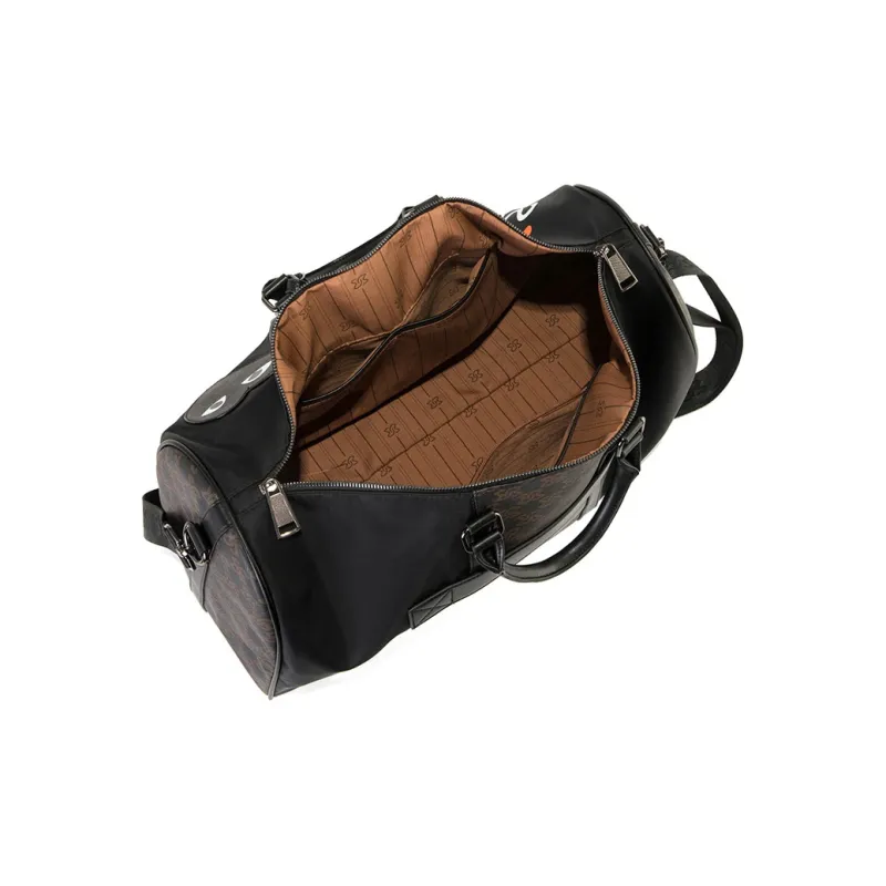CLEVER& KETCH PU Travel Bags Gym Bags Handbags Unisex Khaki/Black-6