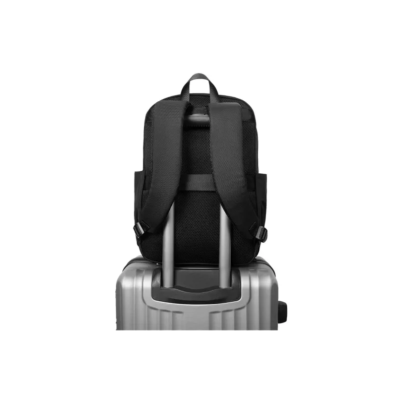 PIERRE CARDIN Fabric Multifunction Casual Laptop Backpack Regular Men's Black-4