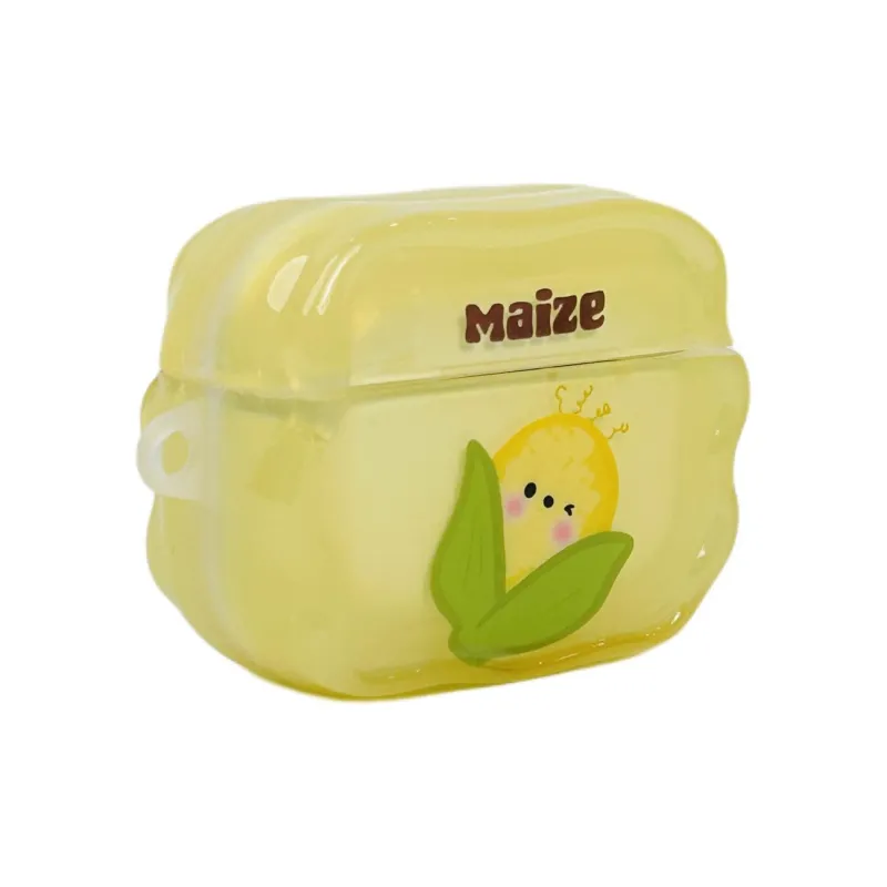 Sopi Compatibility With Apple AirPods Pro 2/AirPods Pro/AirPods 3/2 TPU Wave Edge Corn Emoji Headphone Cases-3