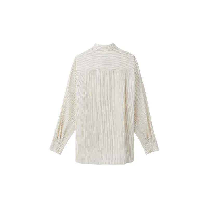 RECTO FW24 KALLOS SUSTAINABLE LYOCELL STRIPE SHIRT Shirt Women's LIGHT BEIGE/Light Beige-1