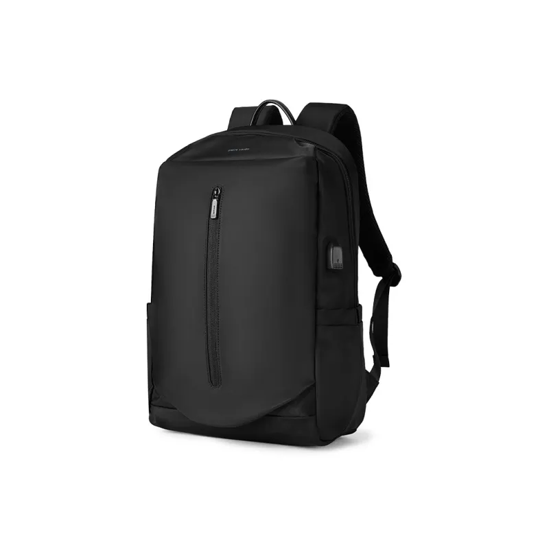 PIERRE CARDIN Fabric Laptop Backpack Regular Men's Black-1