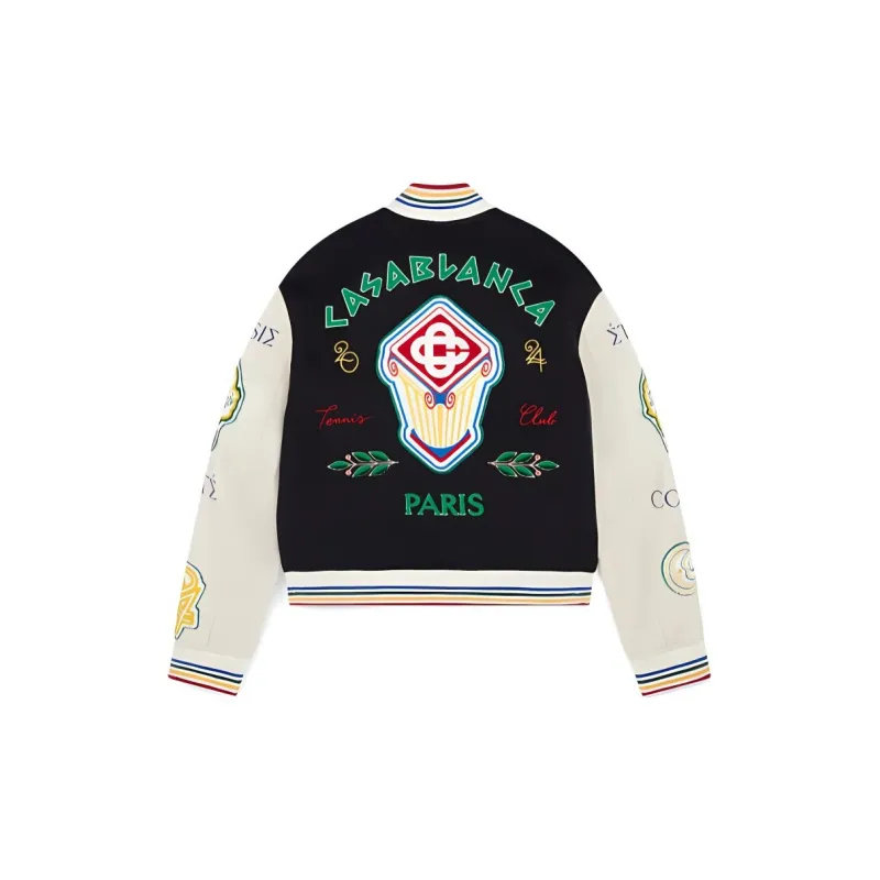 CASABLANCA Chenille Patchwork Bomber Jacket-1