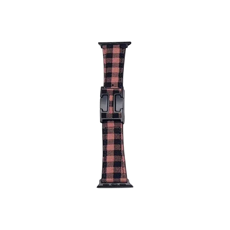 NCFCK Apple Compatibility Watch Band Plaid Material-9