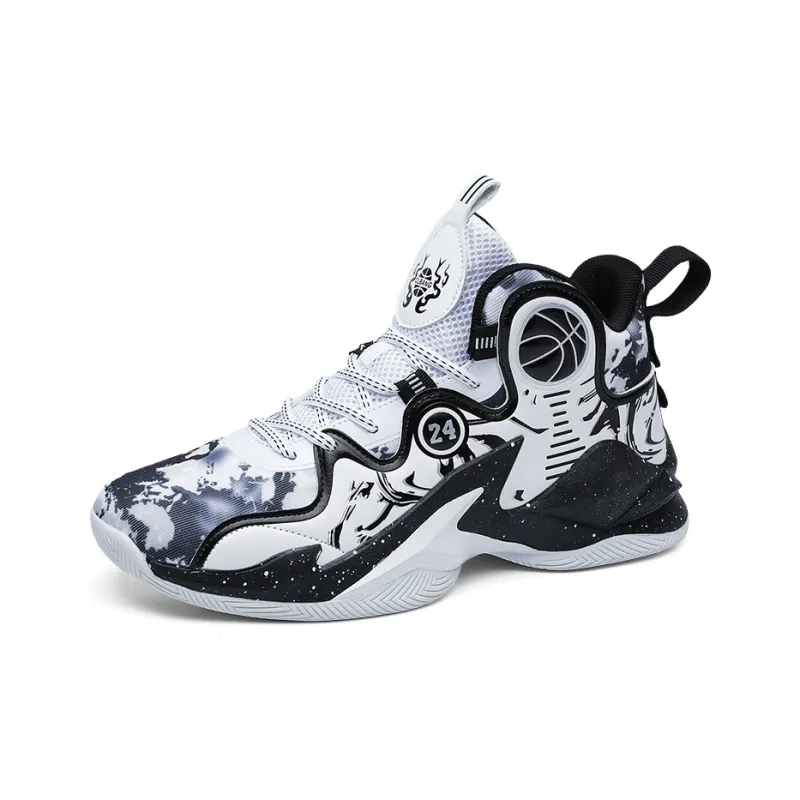 Black tailed Deer Shock Absorbers With Slip Resistant And Abrasion Resistant Properties Mid Top Basketball Shoes Unisex-8