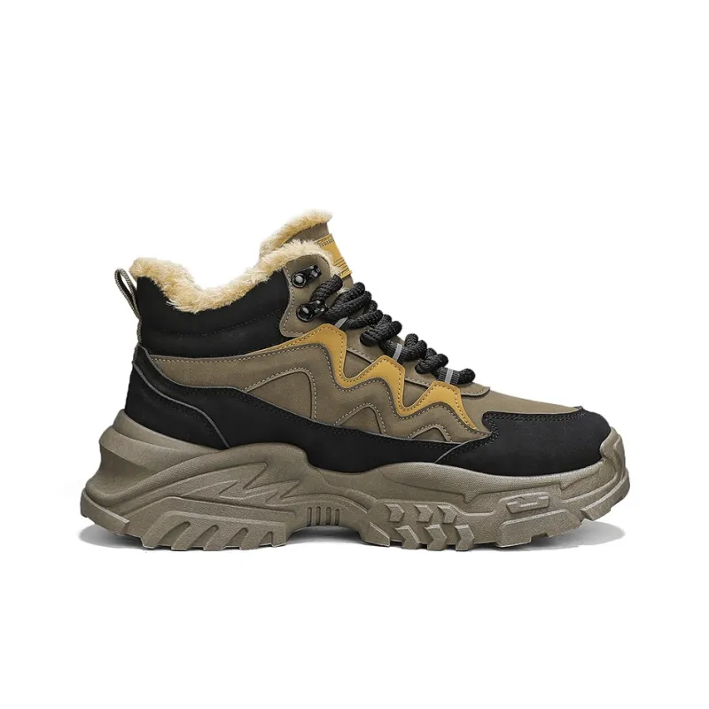 DM Work Boots Men High Top Khaki/Camel-7
