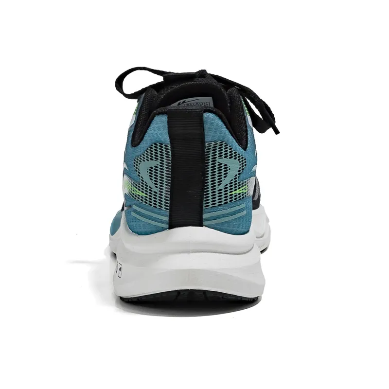 Warrior Anti Slip Wear Resistant Low Top Casual Running Shoes Men's Black Lake Blue-3