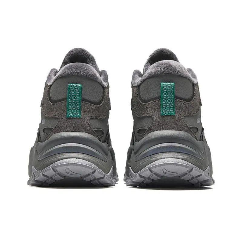 Anta Raw Candy Slip Resistant Warm Mid Top Casual Shoes Women's Gray-3