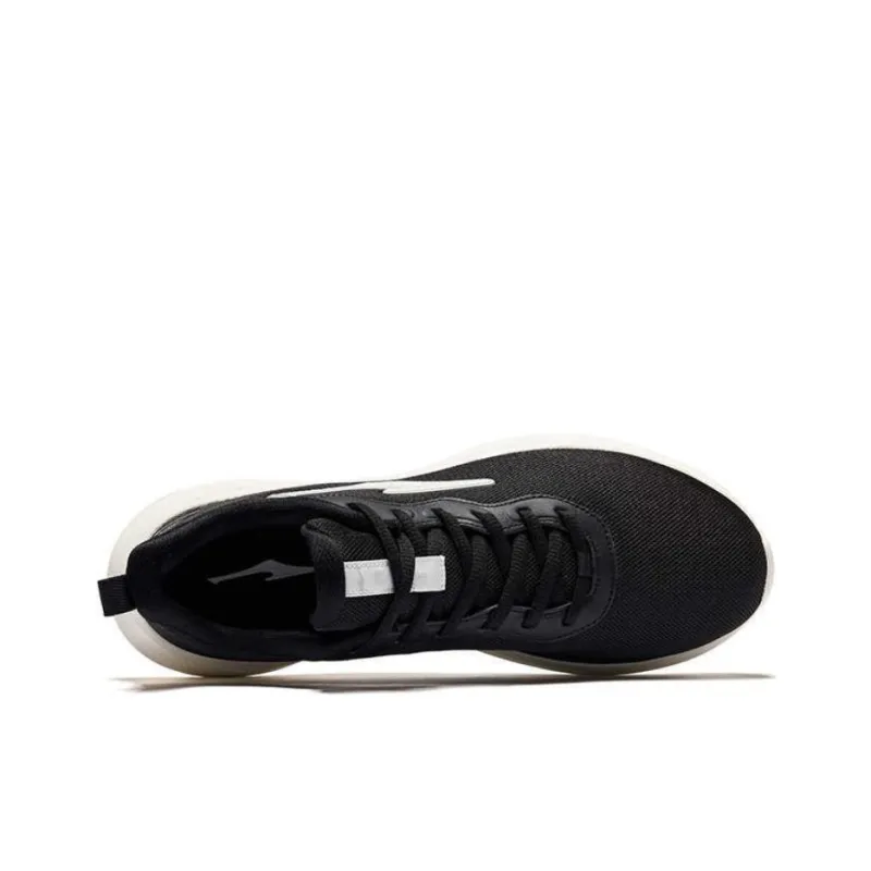 Erke Wear resistant And Lightweight Low Top Running Shoes Men's Jet Black Microcrystal White-3