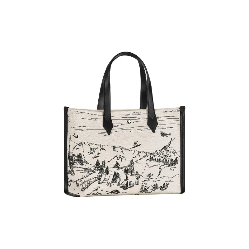 MONTBLANC Fabric Tote Bag Shopping Bag Handbag Regular Women's Ivory-1