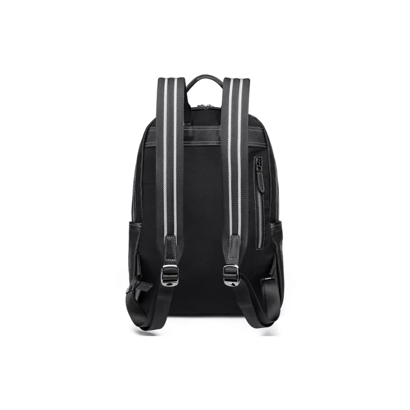 BISON DENIM Cow Leather Backpack Regular Men's Black-2
