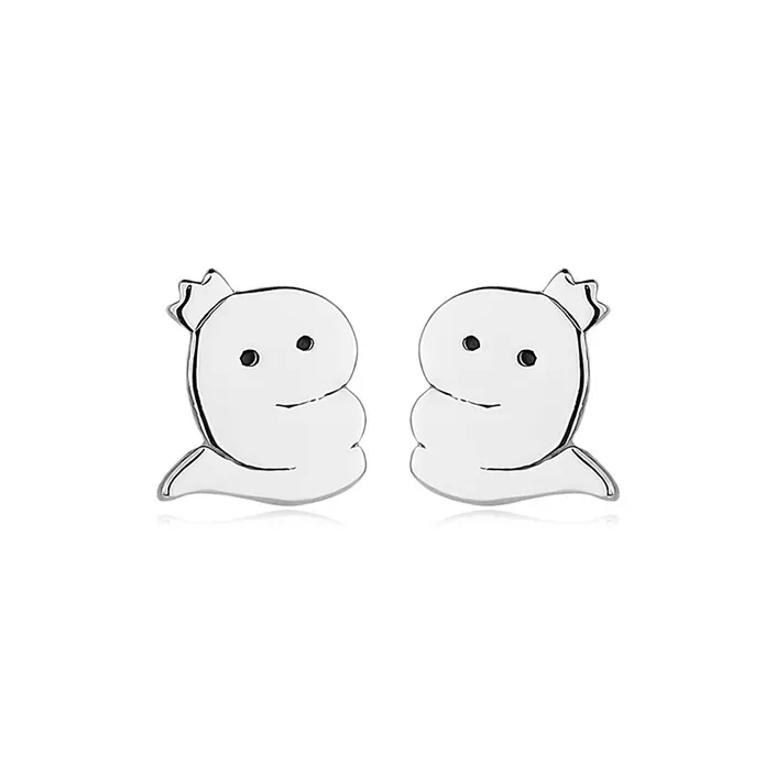FR S999 Fine Silver Stud Earrings Women's-0