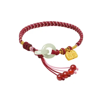 ZHOU LIU FU Hetian Jade Bracelets Green Jade Unisex