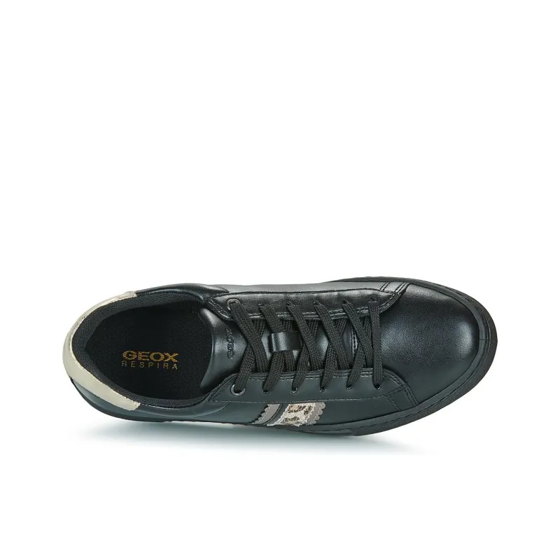 GEOX CLAUDIN Low Top Skateboard Shoes Women's Black-4