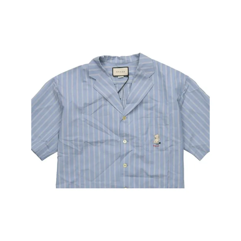 GUCCI Shirts Men Blue-4