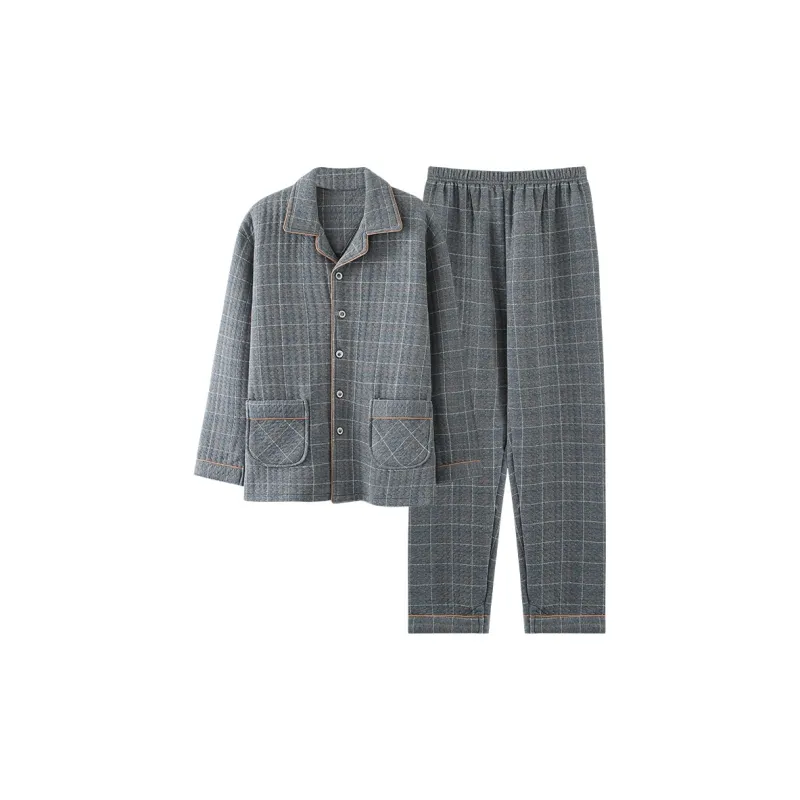 MIIOW Pajama Set Men's Light Gray-0
