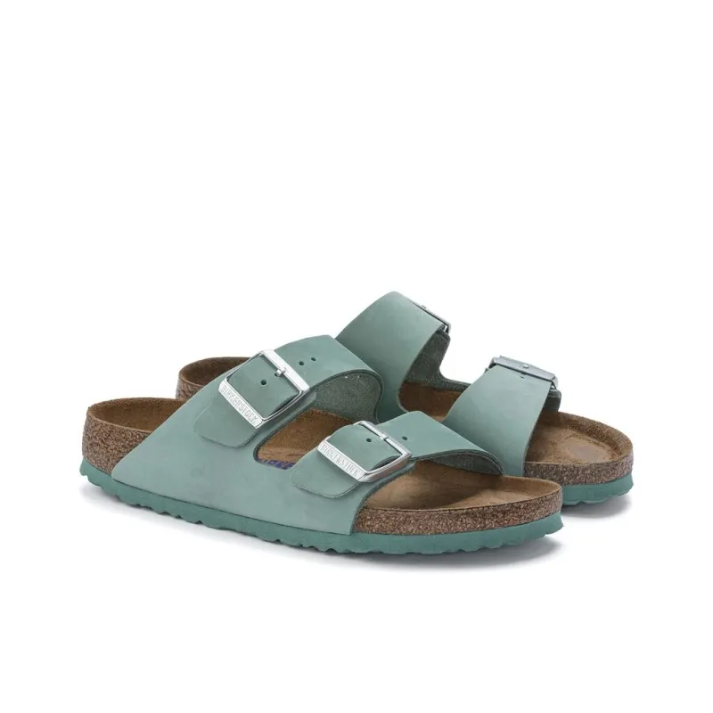 Birkenstock Arizona Soft Footbed Slip Resistant Slide Slippers Women's Emerald Regular-2