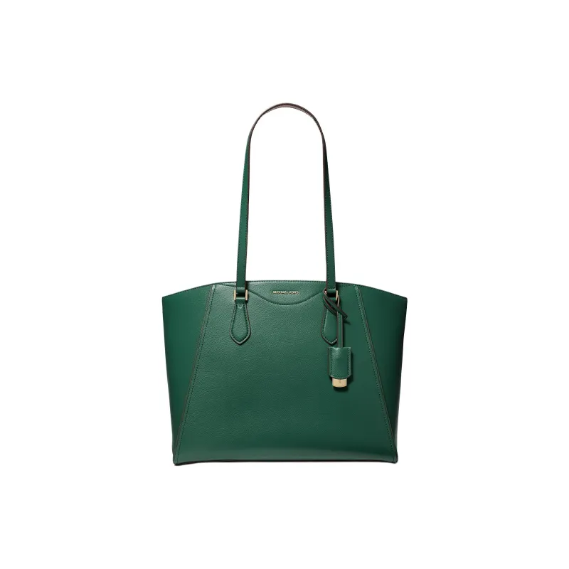 MICHAEL KORS TARYN Leather Tote Bag Shopping Bag Handbag Shoulder Bag Large Size Women's Emerald Green-0