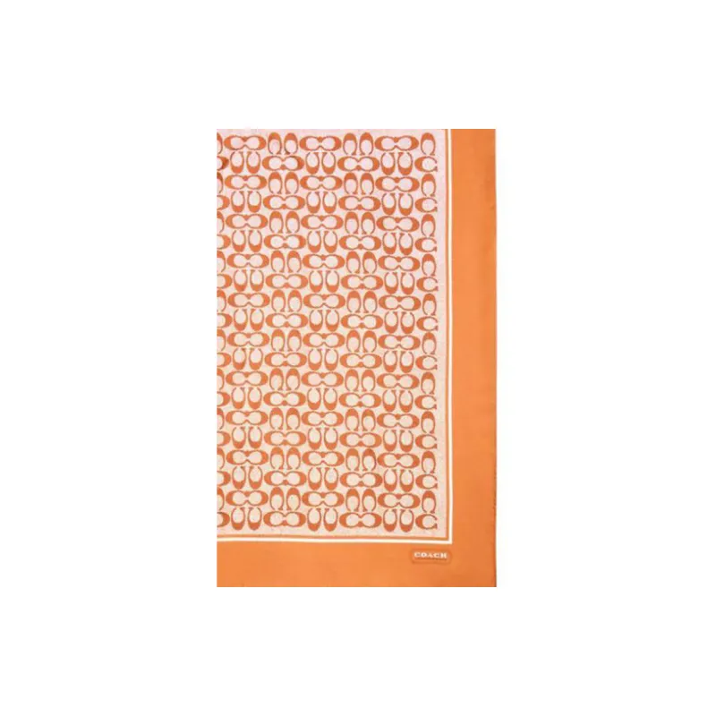 COACH Mulberry Silk Scarves Women's Orange-2