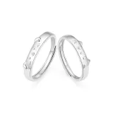 Cat and Dog Snuggling Couple Rings-S999