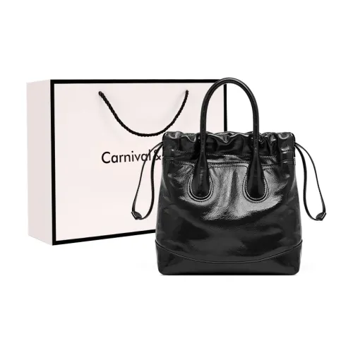Carnival Keep Top Grain Cow Leather Bucket Bags Handbags Shoulder Bags Regular Women's Multicolor