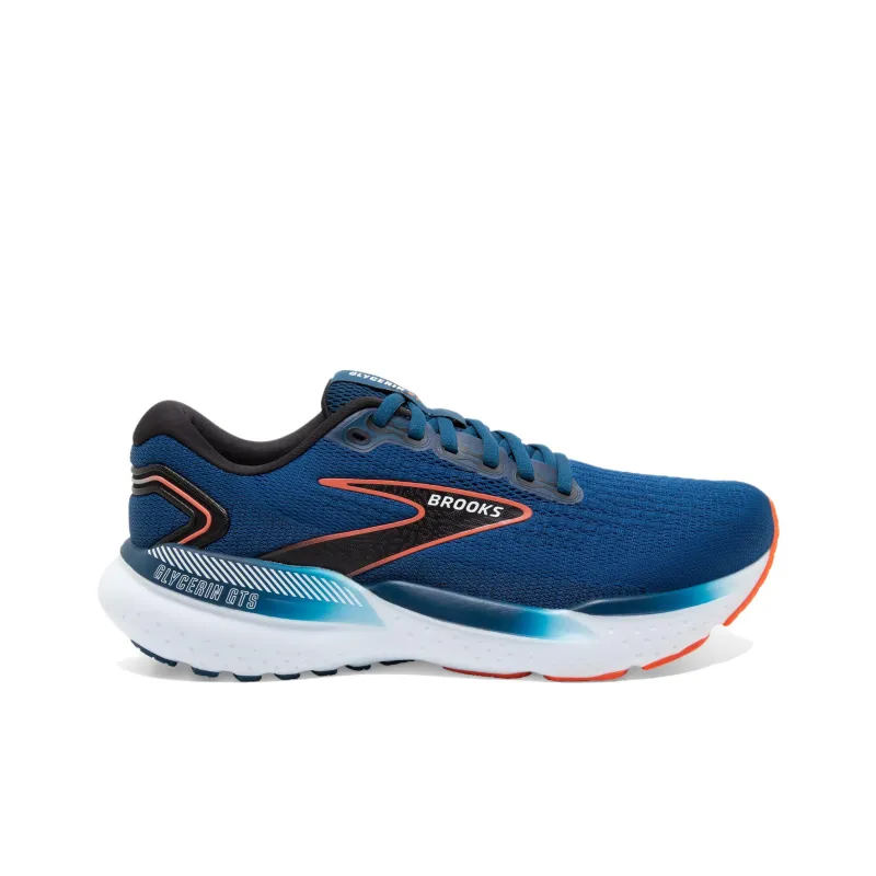 Brooks Anti Slip Wear Resistant Low Top Casual Running Shoes Men's Blue-1