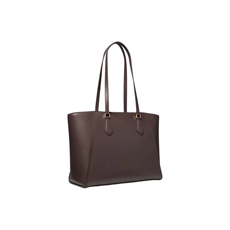 MICHAEL KORS TARYN Cow Leather Tote Bag Shopping Bag Handbag Shoulder Bag Large Size Women's Chocolate-1