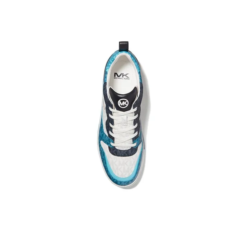 MICHAEL KORS Baxter Low-Top Stylish Skateboarding Shoes Men's White Blue-3
