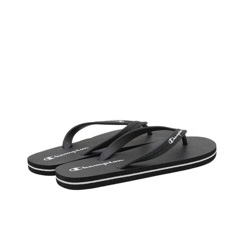 Champion Rubber Sole Abrasion-Resistant Flip Flops Unisex Black-2