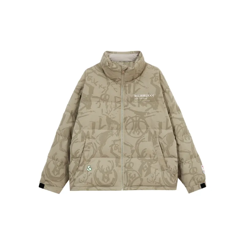 JACK JONES· x NBA Down Jacket Coat Men's Khaki-0