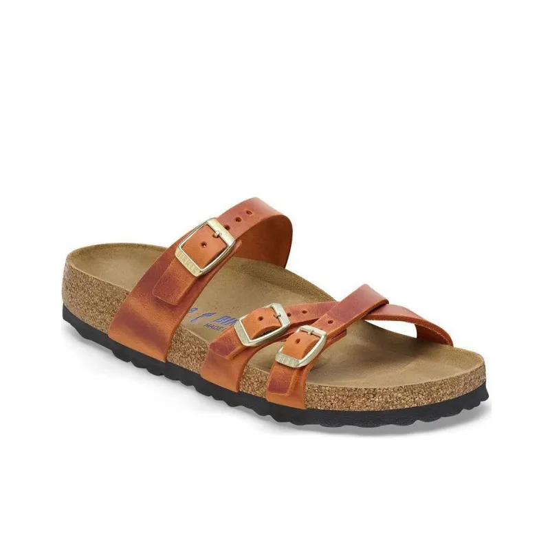 Birkenstock Franca Soft Footbed EVA Slip-Resistant Slide Slippers Women's Burnt Orange Narrow Fit-2