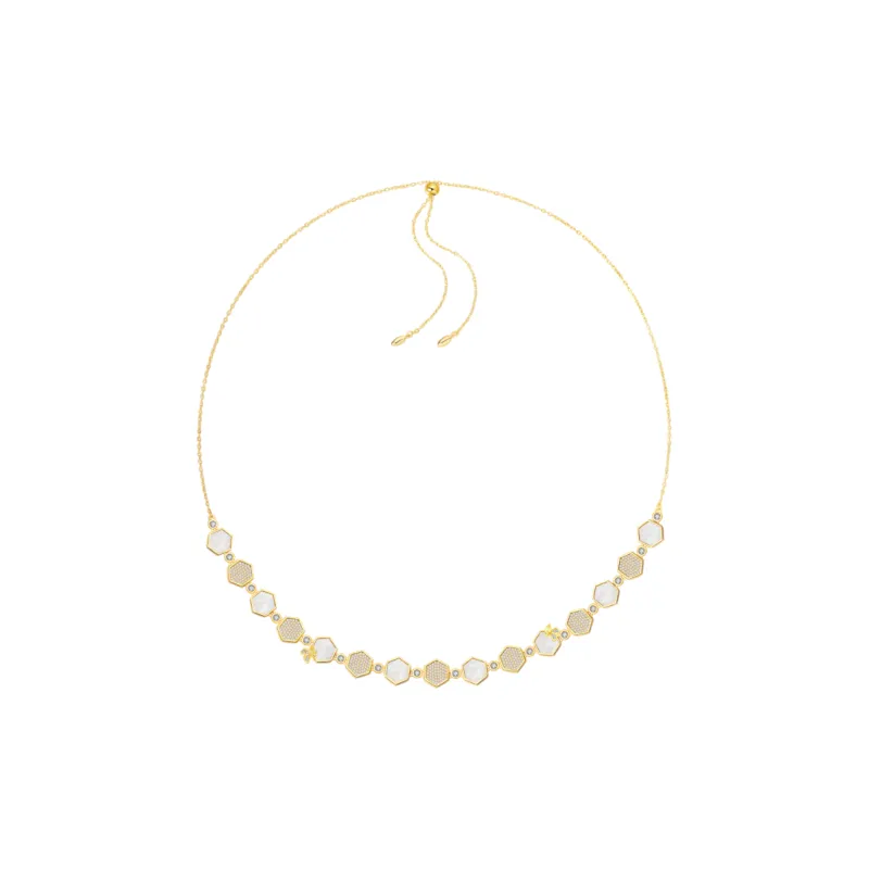 BABYBEI 925 Sterling Silver Mother Of Pearl Bee Gold Elegant Advanced Necklaces Women's-0