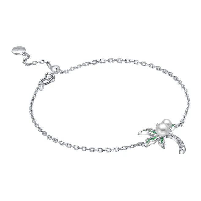 BABYBEI 925 Silver Pearls Bracelets Women's-1