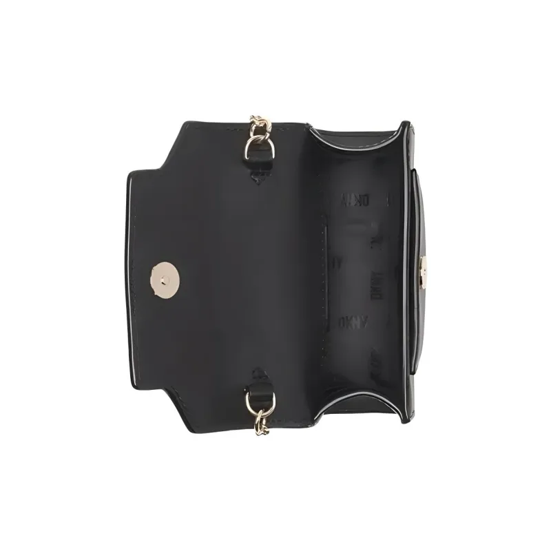 DKNY Leather Shoulder Bag Crossbody Bag Extra Mini Women's Black-1