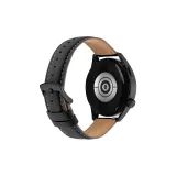 Plain Weave Pin Buckle Sheepskin Strap, Black