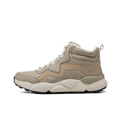 Skechers Anti Slip And Wear Resistant Warm Mid Top Casual Shoes Men's Khaki