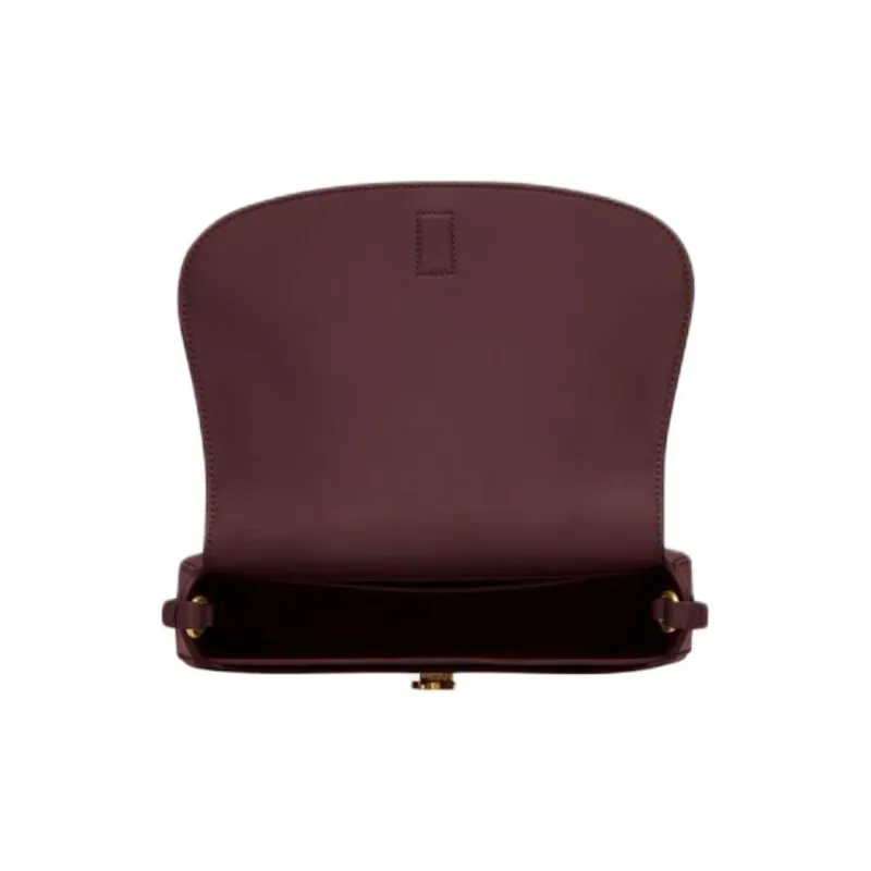 SAINT LAURENT Calfskin Shoulder Bag Women's Cabernet Sauvignon Red-6